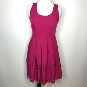 Brixon Ivy Dress Size L Laser Cut Pleated Keyhole